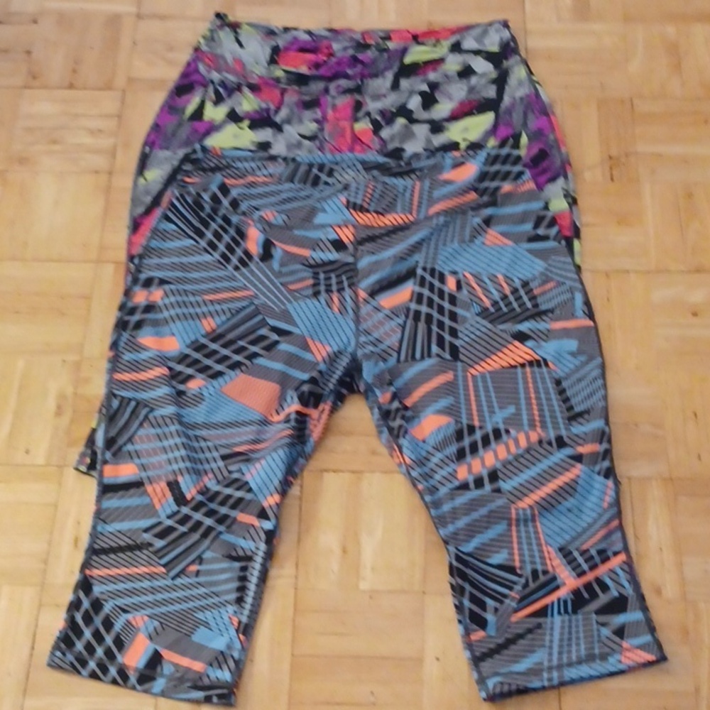 Be inspired work out capris leggings 2 pair women's 2xlarge